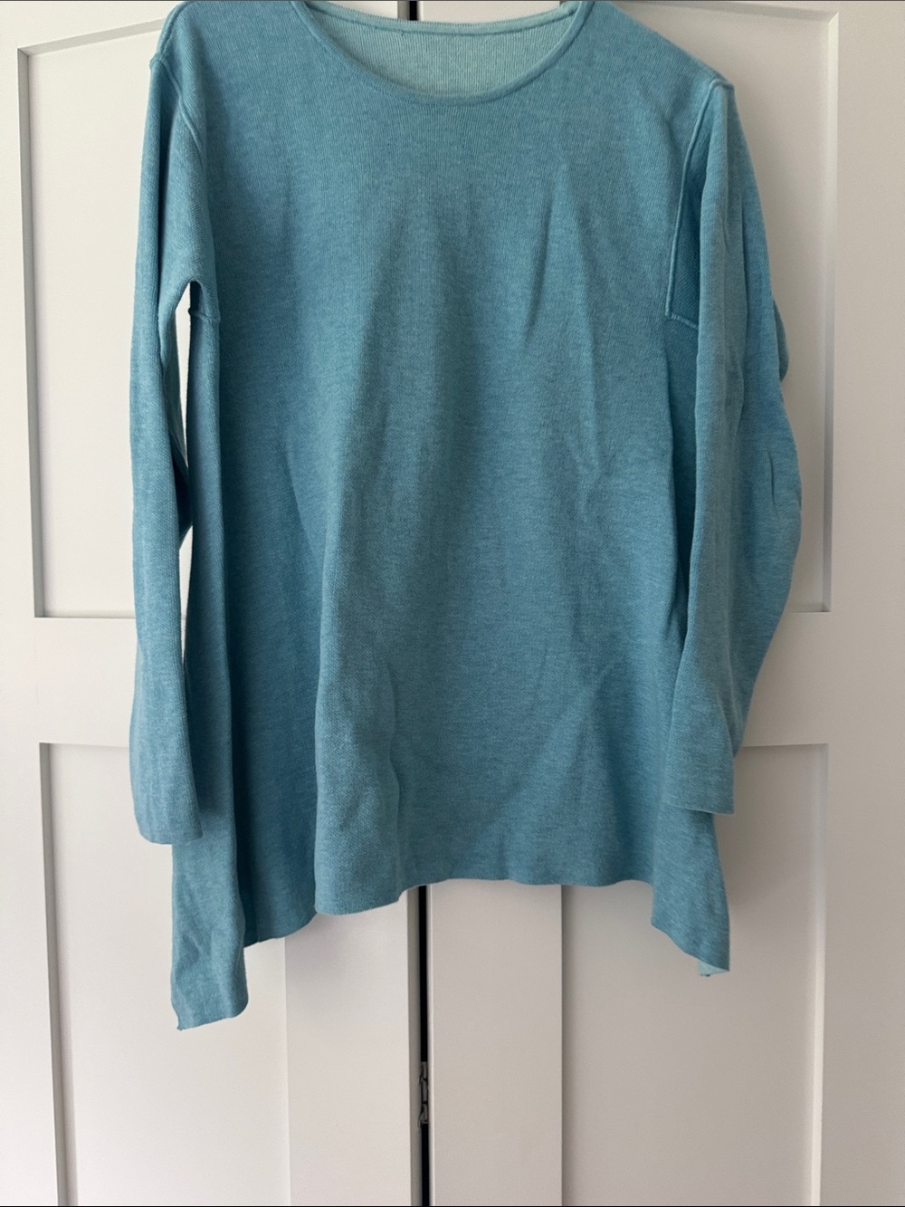 J. Jill Aqua Blue Long Sleeve Knit Top sweater reversble